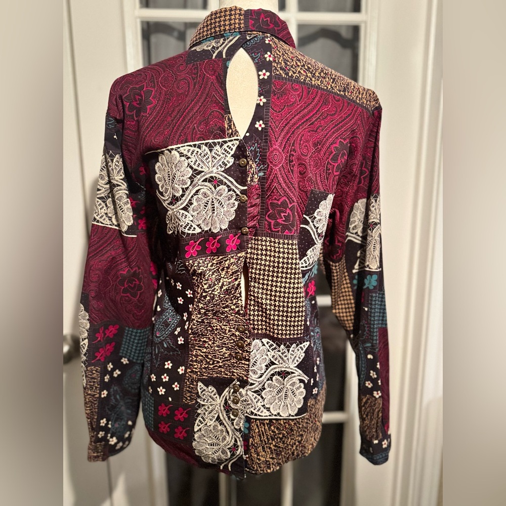 Roughrider By Circle T Patchwork Boho Western Blo… - image 3